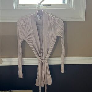 White House Black Market Ribbed Cardigan - Light Pink